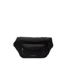 Givenchy - midjeväska med logotypplakett - herr - nylon - one size - Svart