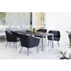 Cane-line Outdoor Drop Spisebord 200x100 cm - Light Grey/Fossil Black Keramik