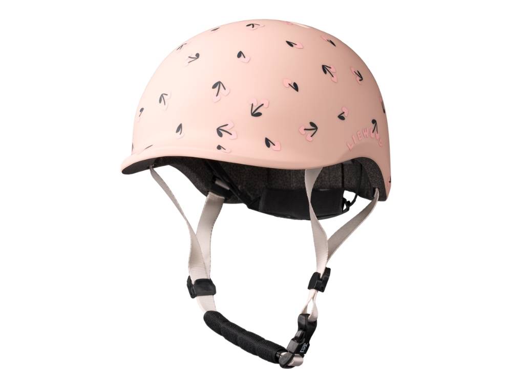 Liewood Milly Cykelhjelm Rosey Med Hjerteformet Kirsebærprint - Str. 48-52 Cm (Ca 3-7y)