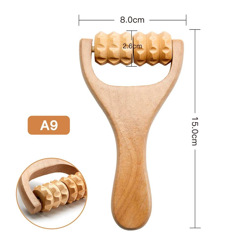 Face Massager Maderoterapia Face Roller Mini Wood - A9