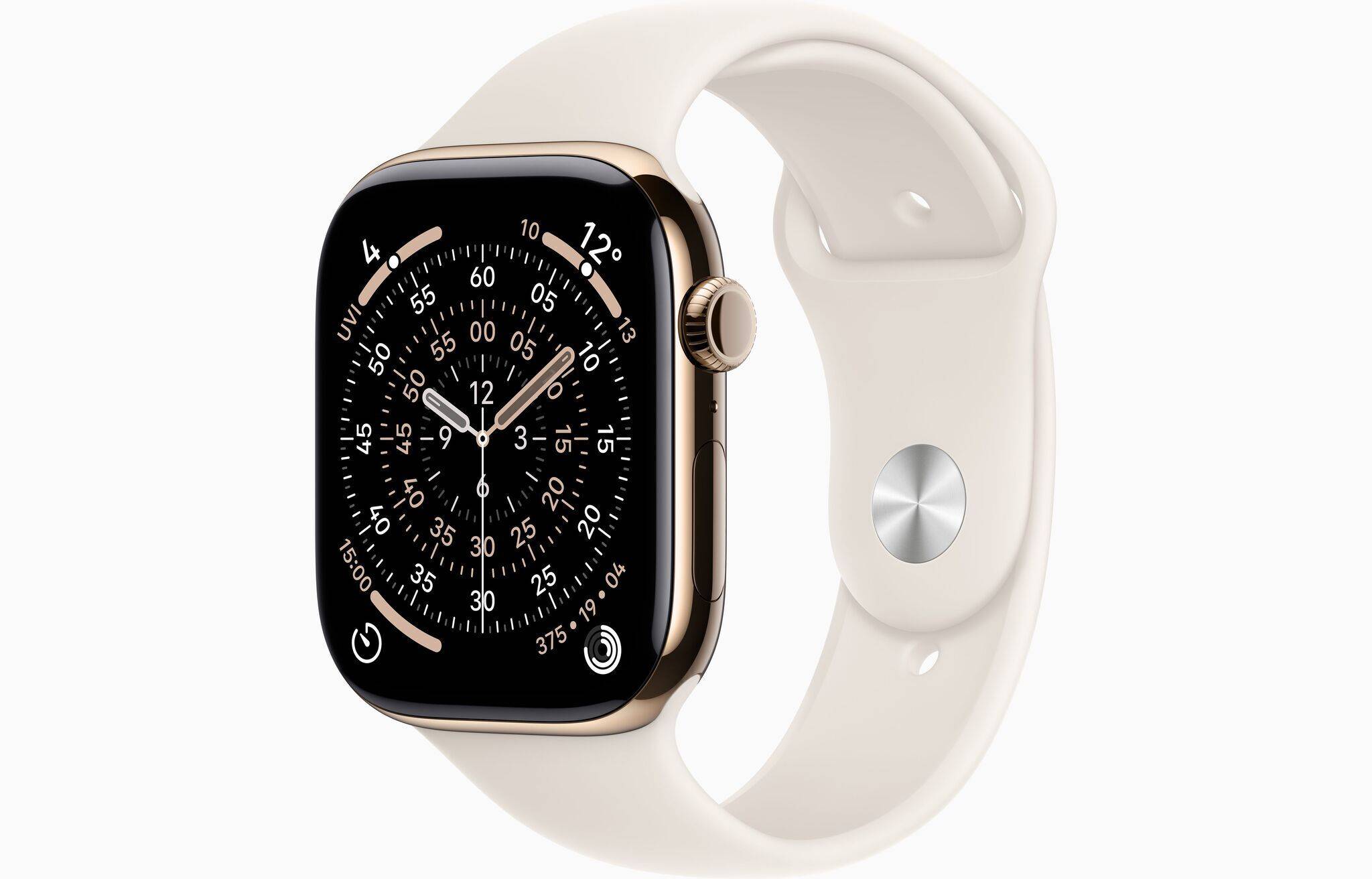 Apple Watch Series 11 Titanium 46 mm (2025) | GPS + Cellular | guld | Sportsrem M/L | Stjerneskær