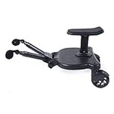 Barnvagnsfotstöd, barnvagn skateboardboard med säte, fotstöd barnvagnstillbehör, barnskateboard, max. belastning 25 kg, för universell barnvagn.