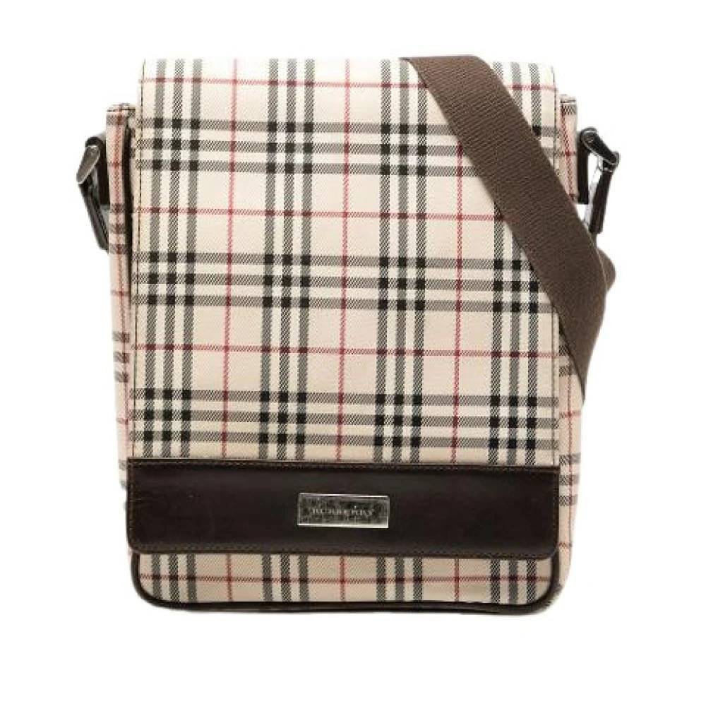 Burberry Vintage Pre-owned Canvas Crossbody Taske - Vintage - Dame - Beige - ONE SIZE - Uld