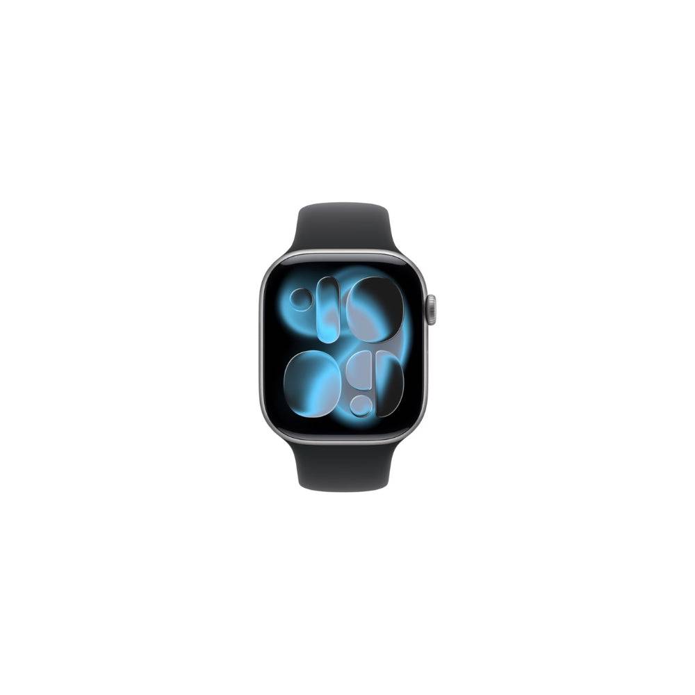 Apple Watch Series 11 GPS + Cellular 46mm Rymdgrå Aluminium Svart Sportband M/L