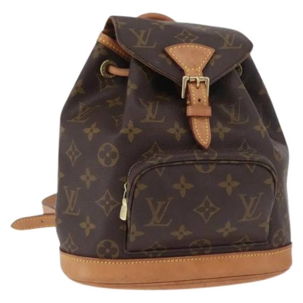 Louis Vuitton Vintage Pre-owned Montsouris Mini Rygsæk - Vintage - Dame - Brun - ONE SIZE - Uld