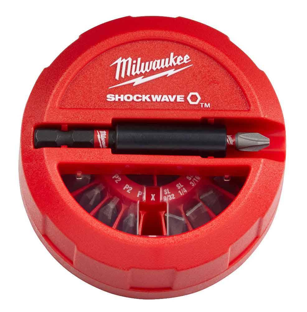 Milwaukee SHOCKWAVE Impact Duty Bitssats puck CD 15PC