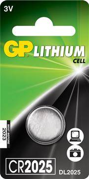 Batteri GP Lithium Knappcell CR2025 3v 10 / ST