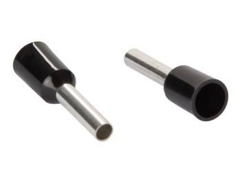 Isoleret ledningsende-tylle - 1,5mm² 8mm Sort (25 stk.)