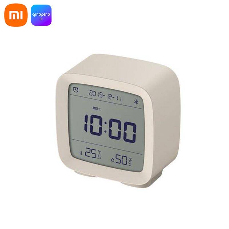 Xiaomi Qingping Bluetooth Väckarklocka Nattlampa Arbeta Smart Temperatur Luftfuktighet Display LCD-skärm Justerbar för Mijia App grön