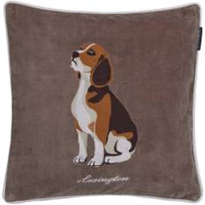 Lexington Dog Organic Cotton Velvet Pillow Cover Stone Multi Str 50x50 - Pyntepuder Bomuld hos Magasin