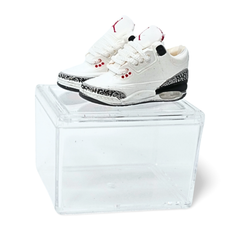 Miniature Sneakers - Nike Jordan 3 "White Cement"