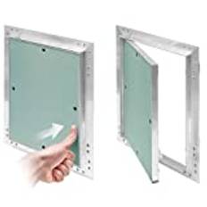 MKK Revisionsklappe GK-Einlage 600 x 600 mm Gipskarton 12,5 mm KRAL15 Revisionstür Revision Wartungstür 60 x 60 cm Wartung Reinigungsklappe Wartungsöffnung mit Aluminium-Rahmen Feuchtraumgeeignet grün Trockenbau