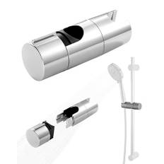 Vcumter Duschhållare, duschhuvudhållare för glidstång, justerbar 18-25 mm, justerbar handduschhållare för glidstång 360° rotationsblandarhållare design duschhuvudfäste