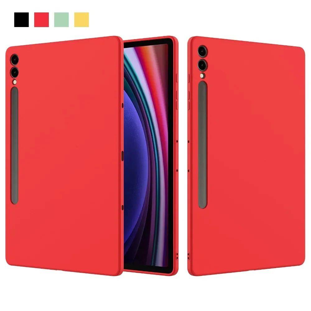 For Samsung Galaxy Tab S11 Ultra 14.6 " A11 + A9 8.7 S9 S10 Lite FE Plus 11 13.1 12.4 Inch Liquid Silicone Skin Shockproof Case