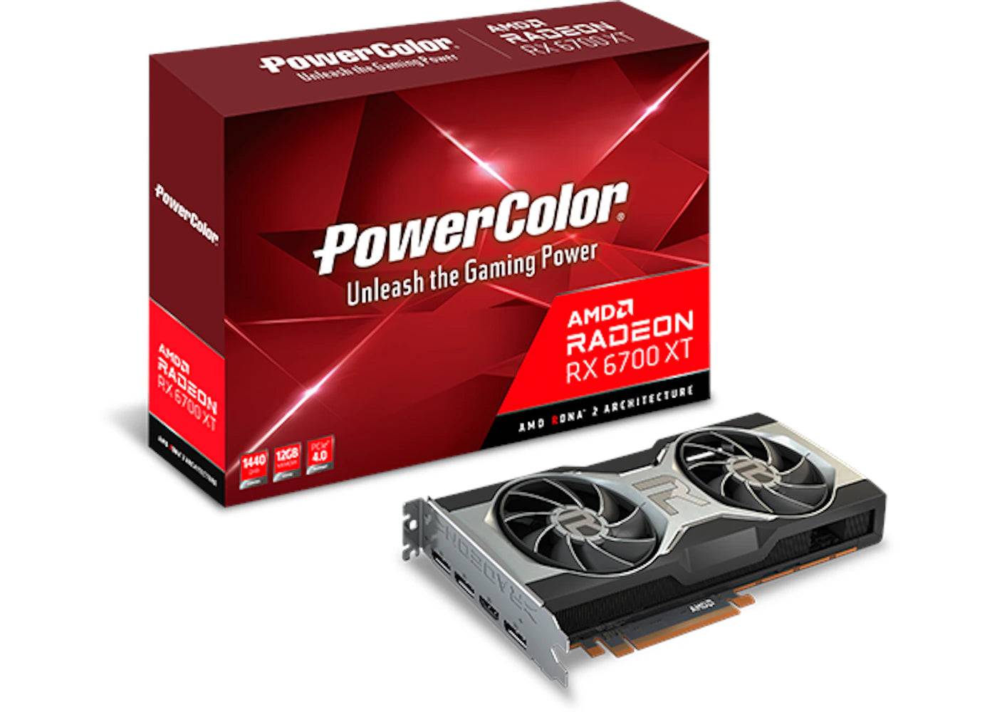AMD PowerColor Radeon RX 6700 XT 12 GB Graphics Card (AXRX 6700XT 12GBD6-M3DH) - One Size (One Size)