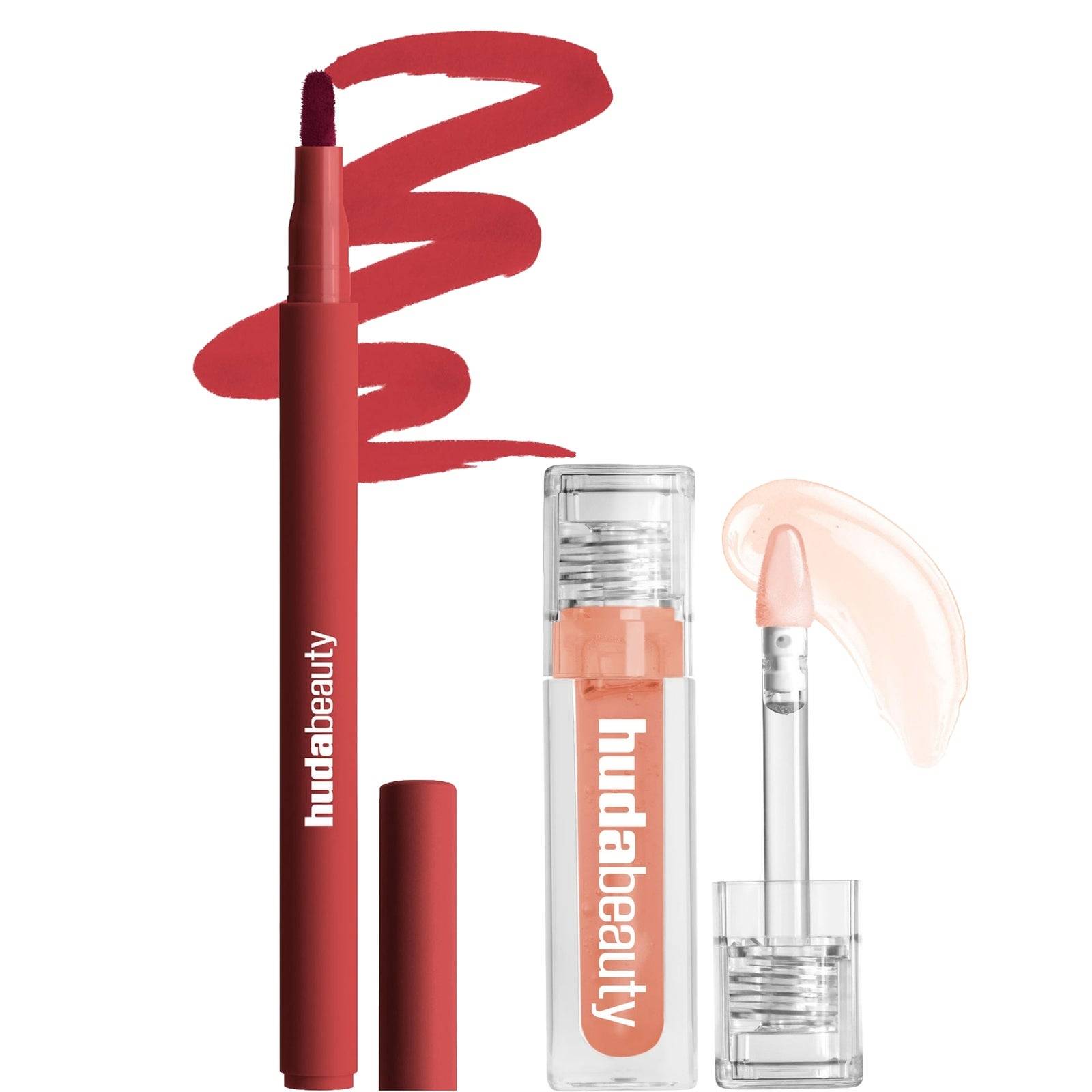 HUDA BEAUTY Jelly Stained Lips Duo (Various Shades) 10% Saving - Cherry Red