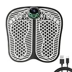 Elektrisk fotstimulator, fotcirkulation, fotmassage, elektriska fotmassageapparater, fotmassagematta, 8 lägen 19 intensiteter Tyst fällbar Ems fotmassagekudde Uppladdningsbar