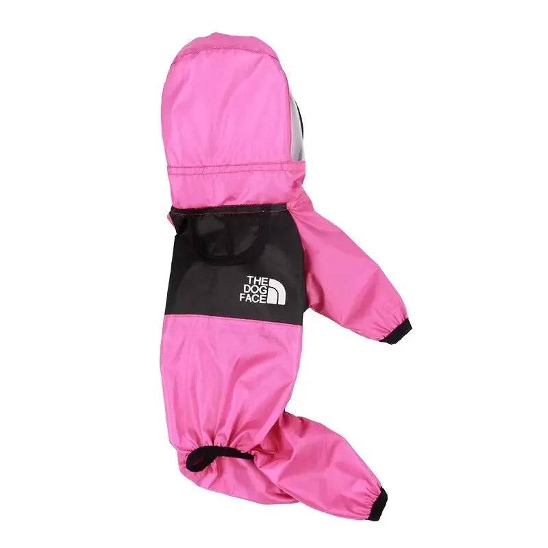 Transparent Hooded Raincoat Jumpsuit for Dogs & Cats - Pink / L (L)