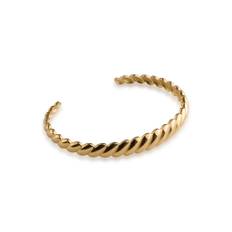 Isabel - Croissant Bangle Armband Rostfritt Stål - Gold