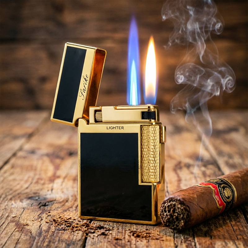 Metal Windproof Cigar Cigarette Lighter Jet Torch Gas Two Types Flames Unusual Lighters Smoking Accessory Butane Gadgets for Men