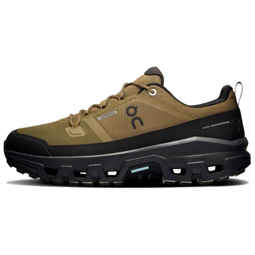 ON Cloudrock Low Waterproof Hunter Black Herr Sneakers Tan 3MF10251473 40.5