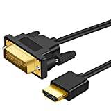 Twozoh 4K HDMI till DVI-Adapterkabel 1M - Tvåvägad DVI-D 24+1 Hane till HDMI-Hankabel - Stöder 1080P Full HD för Roku, Xbox, PS4/PS3