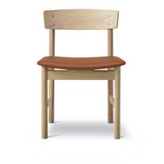 Fredericia Furniture - Mogensen 3236 Chair, Såpad ek, Lädergrupp 1 - 75 Cognac - Matstolar - Børge Mogensen - Brun,Träfärgad - Läder/Trä