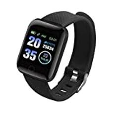 Smart Watch Wireless Smart Armband 116Plus Phone Fitness Watch Waterproof Blood Pressure Test för män Kvinnor Svart.