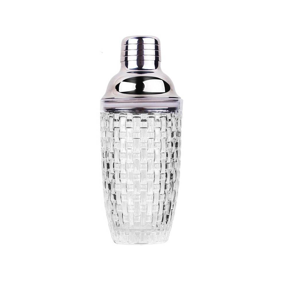 13Oz Glass Cocktail Shaker Set - Glass Shaker for Cocktails, Drink Shakers Cocktail and Cocktail Shakers Silver