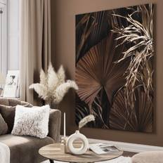 Canvastavla - Dried Tropical leaves (70x100)