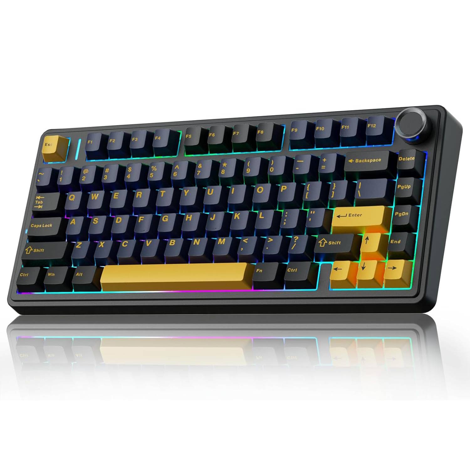 AULA F75 2.4G Wireless/Bluetooth/Wired Gaming Mechanical Keyboard RGB Customized 75% Layout OEM Profile Gasket Structure
