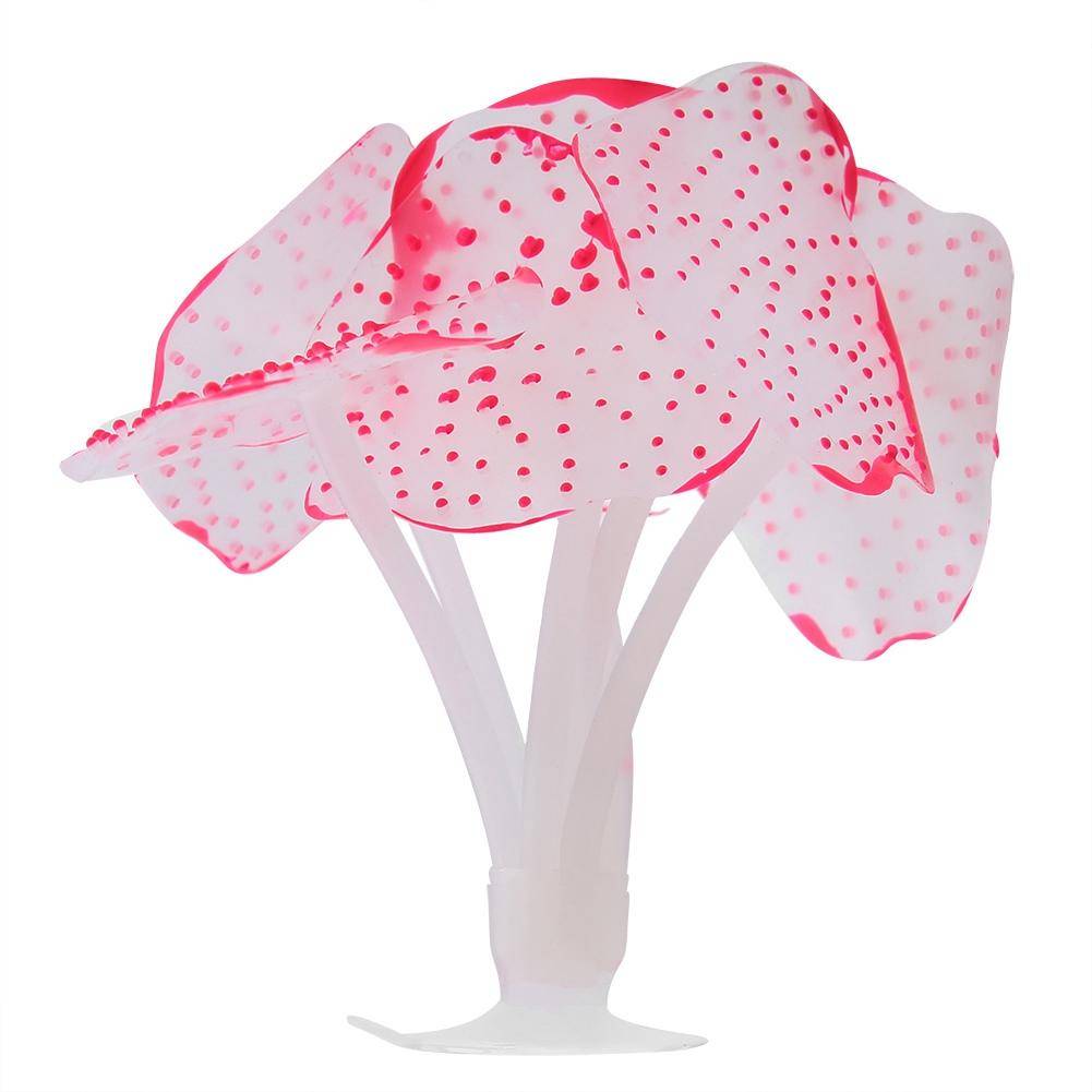 Aquarium Simulation Silicone Artificial Coral Fish Tank Decoration Ornament Red