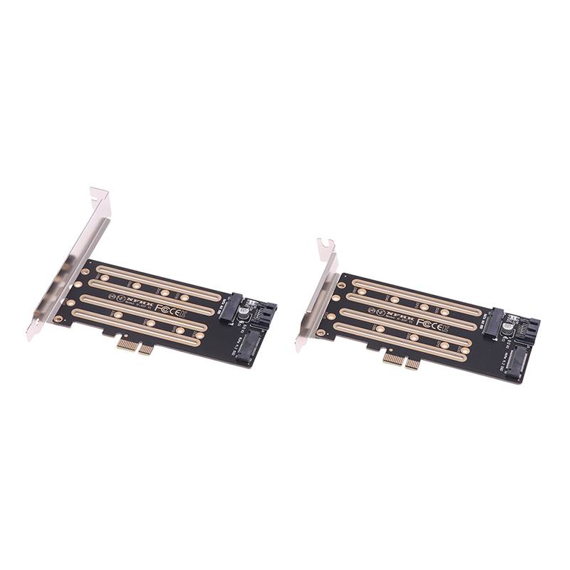 1pc Add On Cards NVMe M.2 SSD To PCIe 3.0 4.0 X4, SATA M.2 SSD To SATA Dual-purpose Adapter With Bracket PCIE To M2/M.2 Adapter