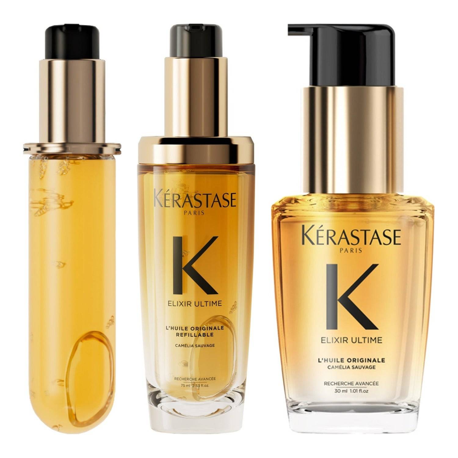 Kérastase Luxe Hair Oil Discovery Set 75 ml + 75 ml Refill + 30 ml