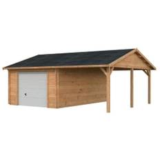 Garage m/ledhejseport, Roger, 35,2 m², brun