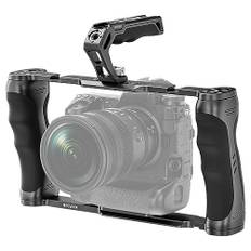 NEEWER Universal Cage Kamera Käfig und oberer Griff mit 3/8" ARRI Positionierungsstiftset, Video Rig Stabilisator mit Arca Basis, Zwei Handgriffe, kompatibel mit SmallRig Zubehör, CA016T