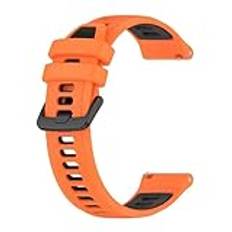 AQXYWQOL Silikon sportrem kompatibel med Forerunner 255 265 245 165 Band Venu 3 2 sq Armbandsersättning 20mm 22mm Tillbehör(Orange Black,20mm Universal)