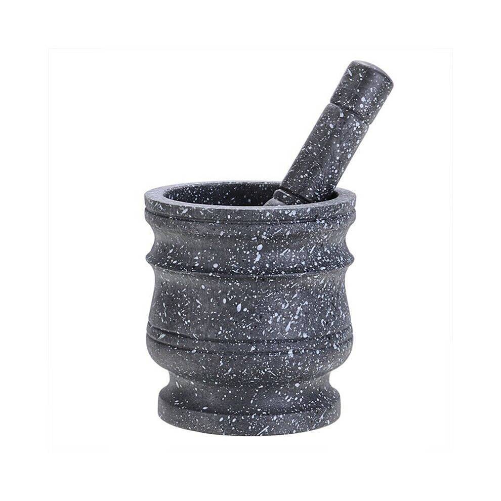 Granite Pattern Pestle Set Stone Herb Spice Grinder Solid Grinder Cooking Set