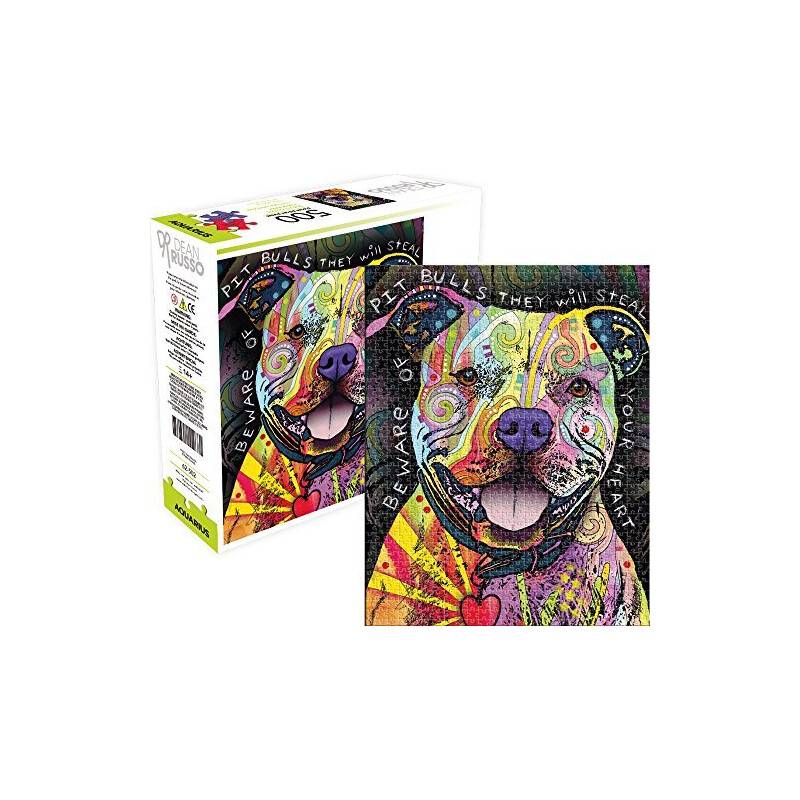 Dean Russo Beware Pit Bull AS 500 Piece Jigsaw Puzzle
