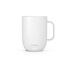 Den smarta temperaturreglerade Ember Mug 2 - appstyrd och laddningsbar, uppvärmd kaffekopp på 414 ml med intelligent LED-display, batteritid på 80 min och förbättrad design, vit
