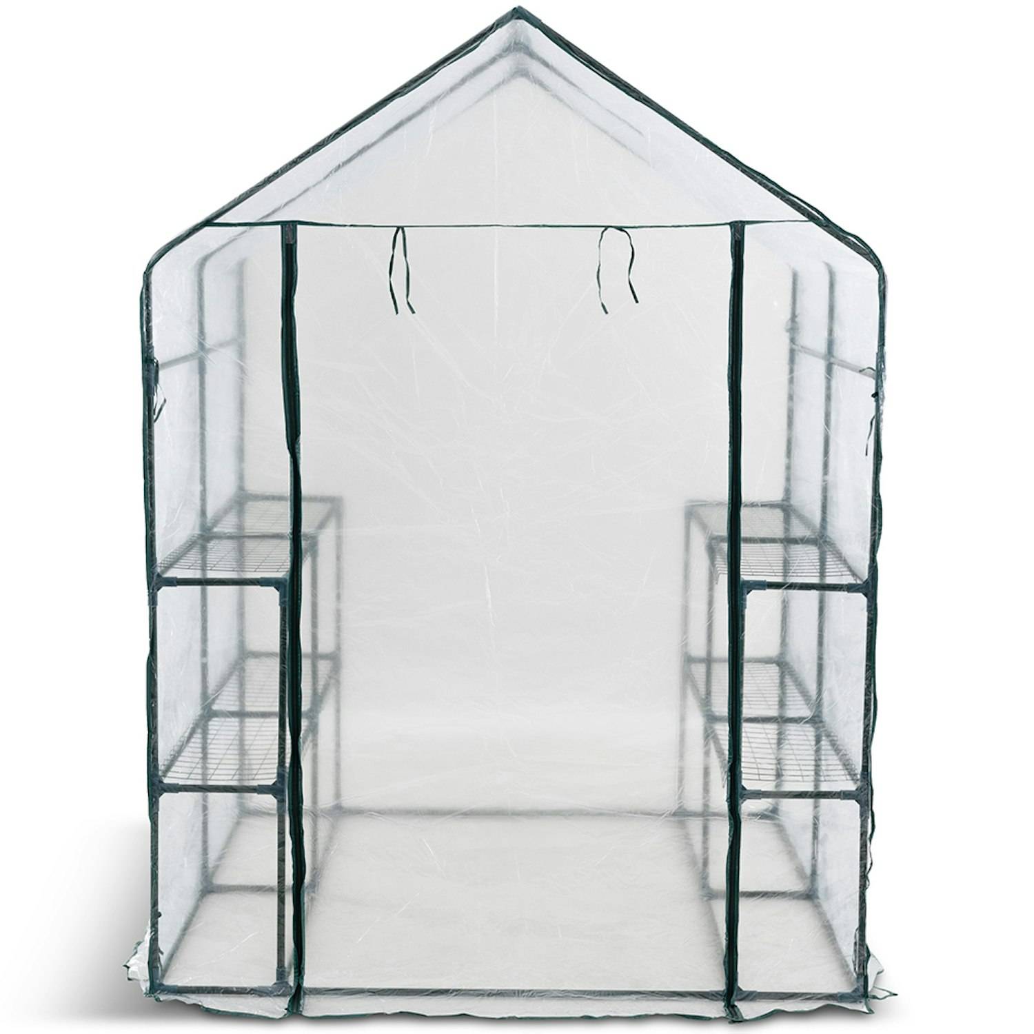 Plastväxthus Metalcraft 8 hyllor Transparent