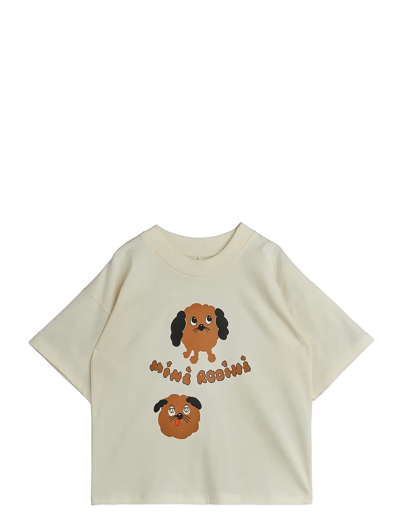 MINI RODINI Doggies Sp Ss Tee | Cream | 104/110