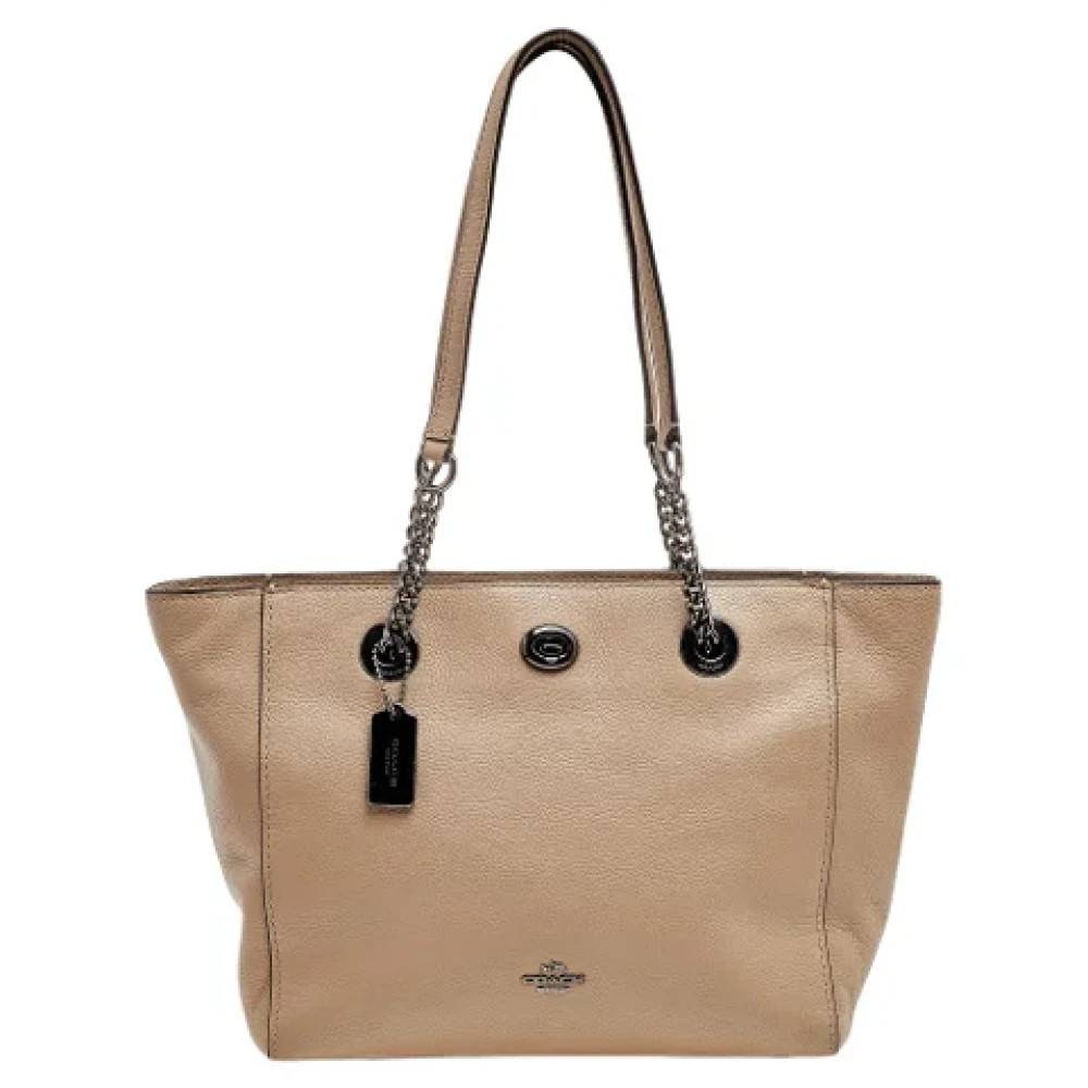 Coach Pre-owned Pre-owned Laeder totes - Vintage - Dame - Grå - ONE SIZE - Tyl