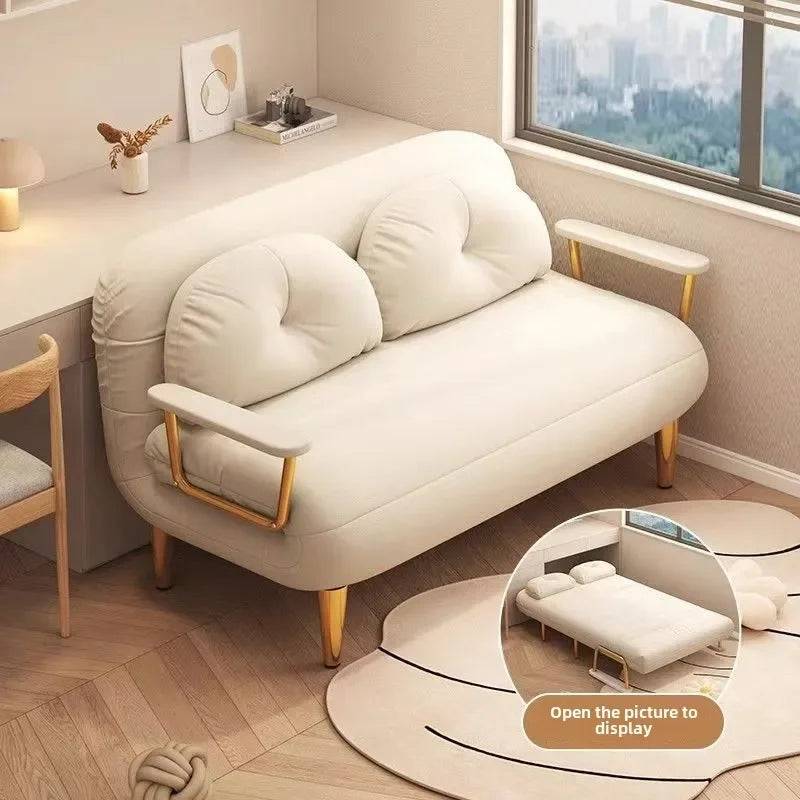 Foldable Sofa New Sofa Bed Dual Use Single Small Unit Balcony Living Room Multi Functional Clouding Stretching Relaxing Sofa - 5