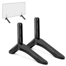 TV Standfüße für 32 bis 65 Zoll Fernseher, TV Füße für Flach Curved TV Smart TV LCD LED Fernseher bis zu 45kg, Geeignet für Lochabstand 22 bis 55mm, Paar Fernsehständer Schwarz