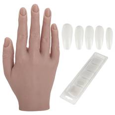 Silicone Nail Training Hand Flexible Joint Nail Art Practice Hand Bendable Mannequin Hands#03