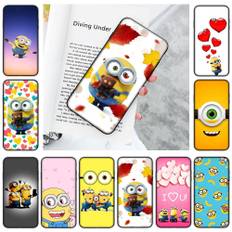 JM31 Minion Cartoon Black Soft Case for Xiaomi Poco X6 X4 M5 M6 F5 F6 C65 C55 C50 C51 C40 Pro Redmi 14C A3X 13C 12C 11T 10A 9C Note 7 6 8A Plus Redmi 9T aero