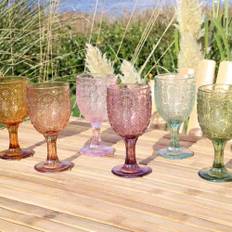 Chic Antique Saint-Émilion Wine Glass with Pattern 6 pcs