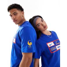 Nike Football - Euro 2024 France - Unisex - Blå T-shirt med 'Just Do It'-print