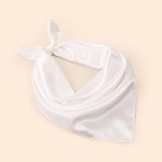 1 st Solid Minimalistisk Snusnäsduk Fashionabla halsduk Elegant fyrkantig halsduk för vardagen Snusnäsduk, hårband, pannband Perfekt för att klä upp d - Vitt (En-Storlek)